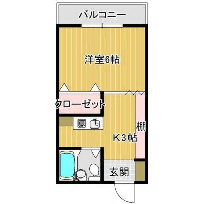 ★stay＠弁天　204号室★長崎駅そば★駐車場利用頂けます★の間取り図