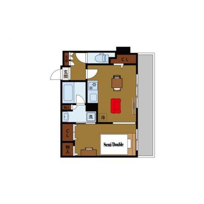 BraTTo西本町Ⅱ【冬限定⛄法人様キャンペーン！】｜家具家電一式｜出張歓迎｜の間取り図