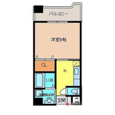 ★広めの1K★屋根付き駐車場／wi-fi無料★宅配ボックス★オートロック★GM鳥栖4の間取り図