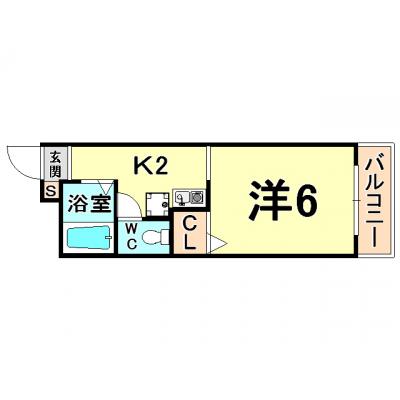 トラスト尼崎4【インターネット無料♪セパレートタイプ】の間取り図