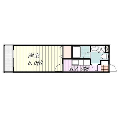 Ｓマンスリー余戸駅前Ⅱ（2-5）【余戸駅徒歩3分・ネット無料・宅配BOX有・スーパー徒歩圏内・駐車場有】の間取り図