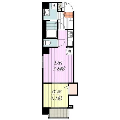 Sマンスリーいよ立花駅前（8-2）【築浅・プレミアム・駐車場確保・浴室乾燥機・ネット無料・立花駅徒歩2分・スーパー隣接】の間取り図