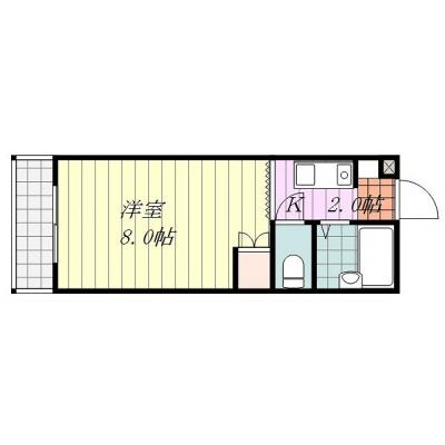 Ｓマンスリー美沢（2-6）【駐車場確保・ネット無料・ホームセンター、コンビニ隣接】の間取り図