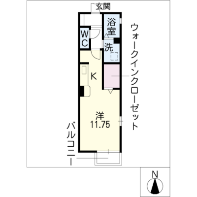 アルDEスリー北区役所前の間取り図