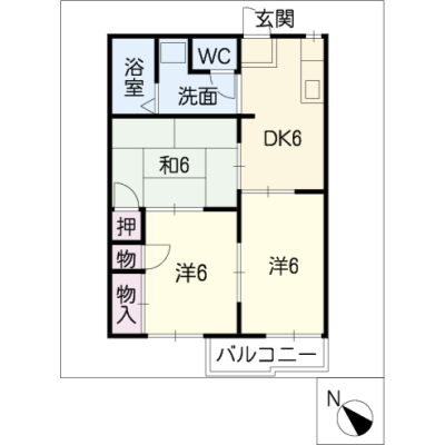 アルDEスリー小牧インター　103の間取り図