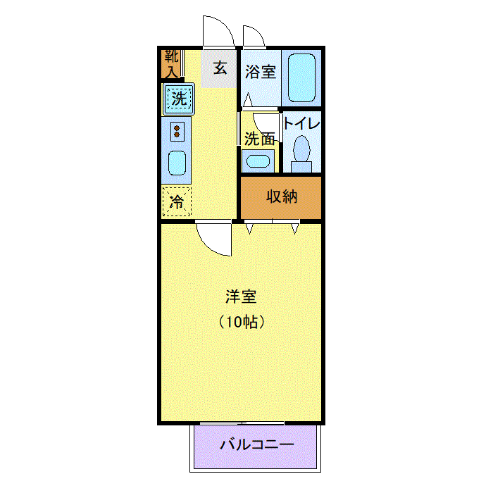 グッドステイ仙台・八乙女EAST○『30平米・追い焚き機能・独立洗面』【ベーシック】の間取り図