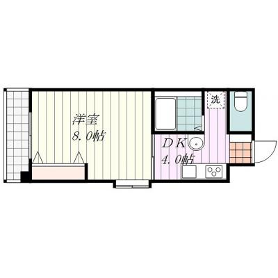 Ｓマンスリー赤十字病院前（3-3）【Bタイプ・ネット無料・コンビニ、スーパー徒歩圏内・路面電車徒歩3分】の間取り図