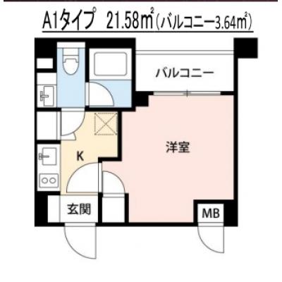 【🌷新生活応援キャンペーン🌷】【禁煙🚭/Wi-Fi無料🌐】マイナビSTAYアーバンコア横浜根岸　302の間取り図