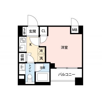 【🎉初期費用オフ｜お得なキャンペーン】【禁煙🚭/Wi-Fi無料🌐】マイナビSTAYアーバンコア横浜根岸　403の間取り図