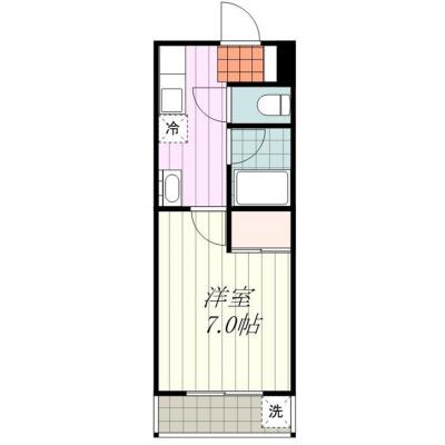 Ｓマンスリー久米駅前（2-4）【ネット無料・駐車場確保・久米駅、スーパー、コンビニ、温泉施設徒歩圏内】の間取り図
