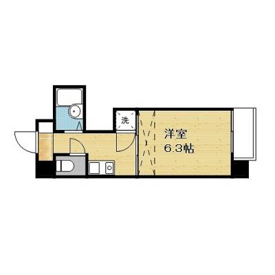 Sマンスリー松山市駅東（5-1）【ネット無料・築浅・オートロック・近隣コインパーキング多数】の間取り図