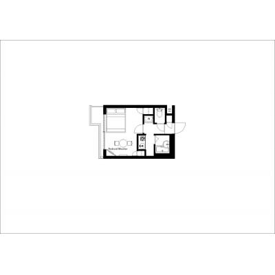 人気の新宿エリア/コンビニ徒歩3分/ホテルライクな上質インテリアの間取り図