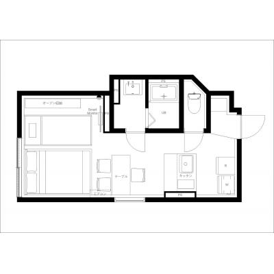 2023年築/駅から徒歩7分/Wi-Fi完備/家具家電・備品完備/アピチェ王子 103の間取り図