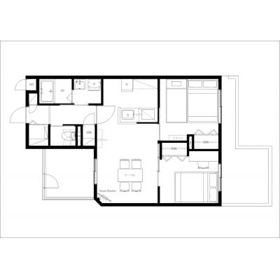 池袋から1駅！綺麗なお部屋/家具・家電付き/最大収容人数5人/2DKの間取り図