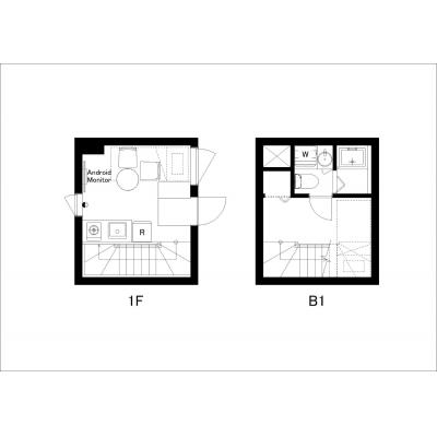 最寄駅から徒歩8分/オシャレなメゾネット物件/Wi-Fi完備/Retaw Hills WASEDA 102の間取り図
