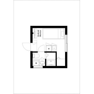 最寄駅から徒歩8分/家具家電完備/Wi-Fi完備/Retaw Hills WASEDA 201の間取り図