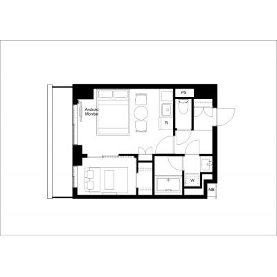 浅草駅から徒歩9分/大きな窓のある明るいお部屋/ディアレイシャス本所吾妻橋II 603の間取り図