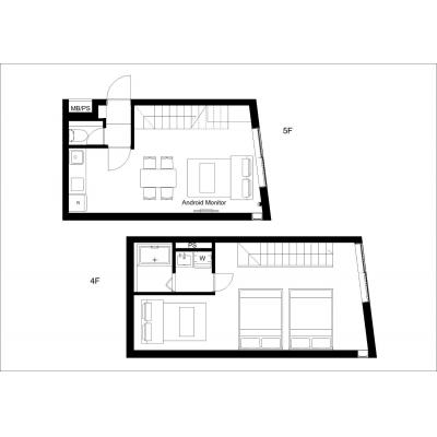 駒沢大学駅から駅徒歩10分/家具・家電完備！お洒落な外観＆内観で気分も上がる♪LEGALAND三軒茶屋ANNEX 404の間取り図
