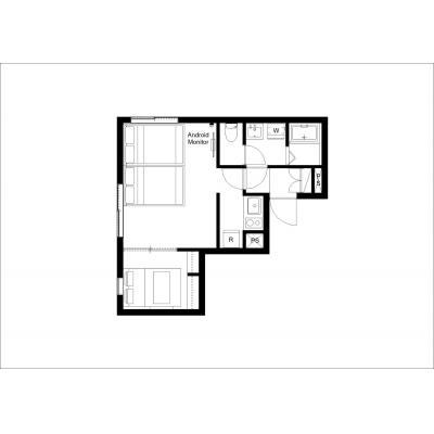 家具・家電完備/お洒落な外観＆内観で気分も上がる♪/エリクサーメゾン代田橋 501の間取り図