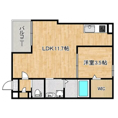 🛫【関空アクセス良好】🌈✨家具家電付き📺💺【Wi-Fi無制限】📶の間取り図