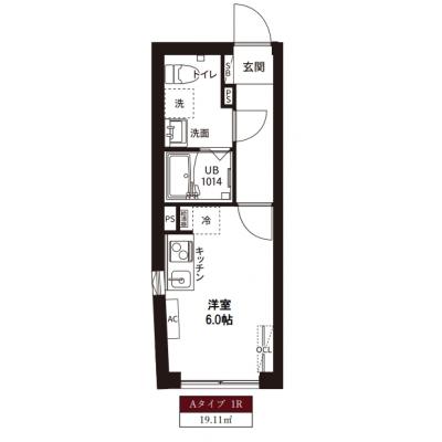 【60日以上の利用でお得🌈】【禁煙🚭/Wi-Fi無料🌐】マイナビSTAYスペランツァ磯子駅前　402の間取り図