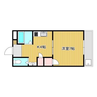🏨🏨🏨タカラマンスリー🏨🏨🏨フレミールⅡ　107　鶴崎・大在方面のお客様におススメです♪　敷地内駐車場お取りできます！の間取り図
