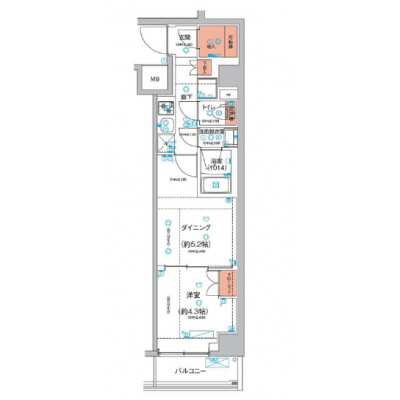 【60日以上の利用でお得🌈】【禁煙🚭/Wi-Fi無料🌐】マイナビSTAY東京羽田　702の間取り図