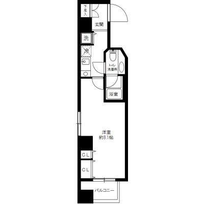 マンスリーステージ市ヶ谷の間取り図