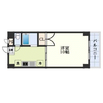 グッドステイ岡山市役所東レジテンス▲【設備充実・ベーシック】の間取り図
