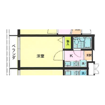 PAL西蒲田　（1K）住環境良し、長期入居も利用しやすいの間取り図