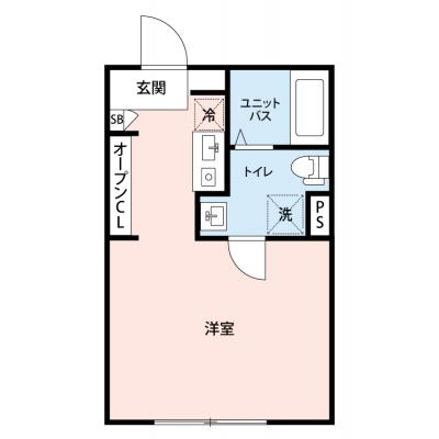 【60日以上の利用でお得🌈】【禁煙🚭/Wi-Fi無料🌐】マイナビSTAY王子神谷リバーサイド　401の間取り図