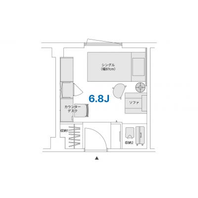 《東京・新宿へも直通！》24Hモニター付きラウンジ｜一棟フルリノベ｜旅するように暮らす「西船橋」マンスリー🧳の間取り図