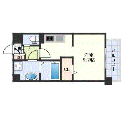 マンスリーリブマックス新水前寺駅前リブス★【設備充実】≪エクセレントシリーズ≫の間取り図