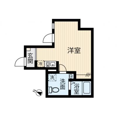 駅近マンション！！駅徒歩3分・京急蒲田まで15分空港にアクセスしやすい、ネット無料・オートロック・浴室乾燥機付・独立洗面台・禁煙　２０２の間取り図
