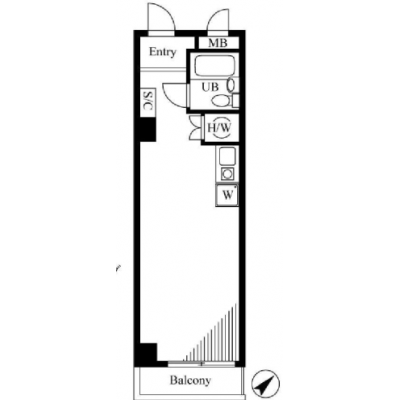 【J’sマンスリー鶴見 919】即入居可🌟厚さ20㎝高密度ポケットコイルマットレス使用！駅徒歩4分、品川駅・大井町駅まで乗換無し！アクセス良好☆【インターネット無料】の間取り図
