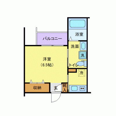  OneLife大和テラス【★1名様入居・Wi-Fi無制限・独立洗面・浴室乾燥付】の間取り図