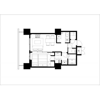 2024年築！/晴海エリア/湾岸近く/HARUMI　FLAG　PORT　VILLAGE　D棟　1022の間取り図