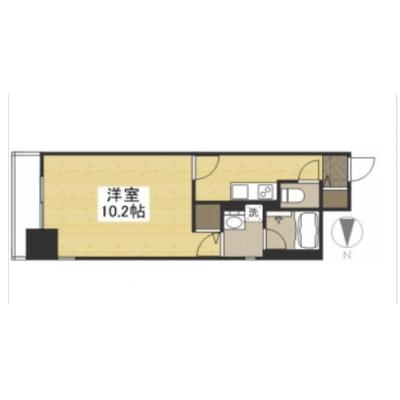 【60日以上の利用でお得🌈】【禁煙?/Wi-Fi無料?】マイナビSTAY岡山桑田町　206の間取り図