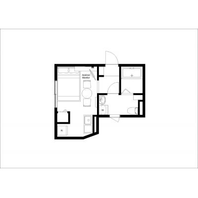 京急蒲田駅から徒歩７分/品川駅や羽田空港まですぐ/アクセス良好/Ferio蒲田 401の間取り図