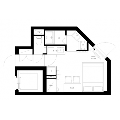 広々メゾネット/家具・家電付き/お洒落な外観＆内観で気分も上がる♪LEGALAND幡ヶ谷402の間取り図