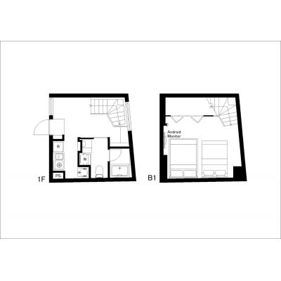 スカイツリー浅草エリア近く/最大5人収容可能/ロフトあり/レピュア曳舟レジデンスII102の間取り図