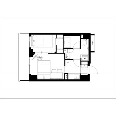 浅草駅から徒歩9分/スカイツリーも電車で1本/家具家電付き/ディアレイシャス本所吾妻橋II 702の間取り図