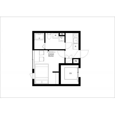 代田橋駅から徒歩3分/家具・家電完備/お洒落な外観＆内観で気分も上がる♪/エリクサーメゾン代田橋 402の間取り図