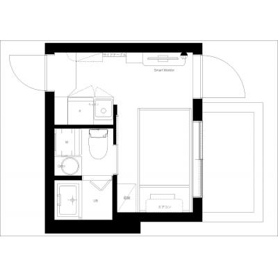 神楽坂駅から徒歩2分！/主要駅までも30分圏内/FK Place神楽坂 203の間取り図