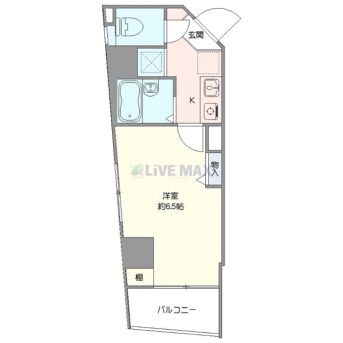 グッドステイ新宿若松河田EASTロック※『禁煙ルーム・複数入居不可・浴室乾燥付』【ベーシック】の間取り図