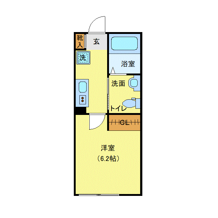 マンスリーリブマックス東武東上線上福岡SOUTHルアネス◎『禁煙ルーム』【独立洗面・浴室乾燥付】≪エクセレントシリーズ≫の間取り図