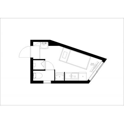 方南町駅から徒歩7分/家具・家電付き/パークシード方南町　101の間取り図