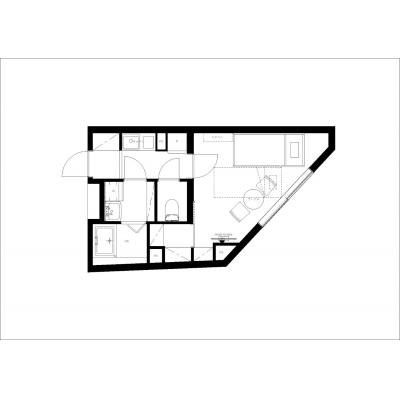 最寄り駅から徒歩5分/人気の新宿エリア/家具家電充実/Wi-Fi完備/CREAL新宿山吹町 102の間取り図