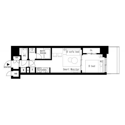 早稲田駅から徒歩2分！/都心各地へのアクセス環境も良好/アーバネックス早稲田 703の間取り図