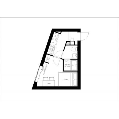 東長崎駅から徒歩8分/池袋まで電車で5分/2人滞在できるお部屋/Angel KAFE 302の間取り図